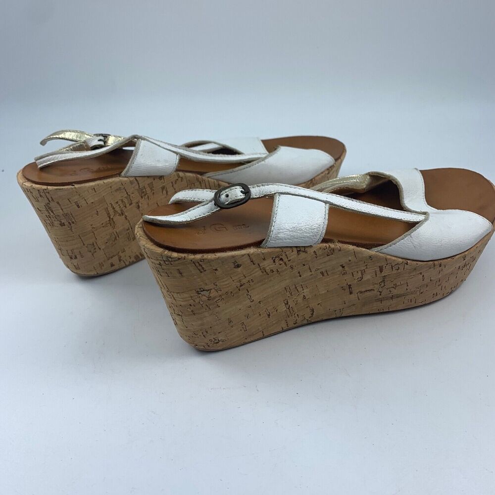 DGM Womens 40 Platform Cork Wedge Sandals Shoes Boho Peasant Hippie Beach Preppy - Picture 3 of 8